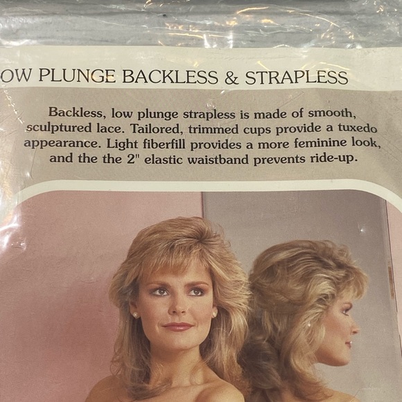 Vintage Adonna Longline Plunge Back Strapless Bra - Picture 4 of 9